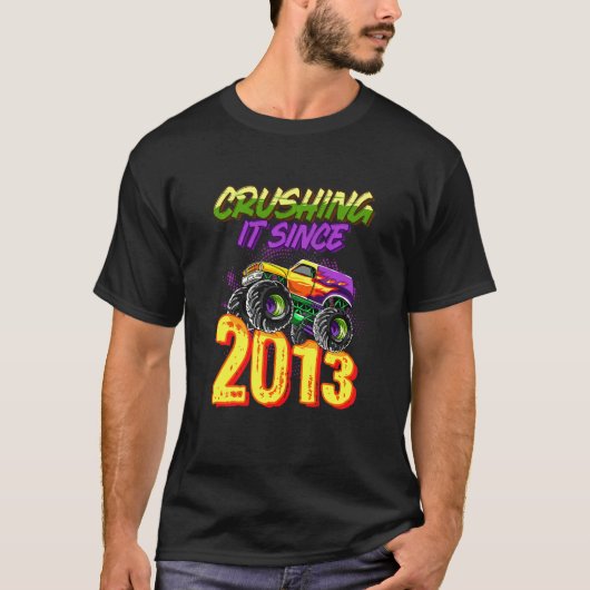 Kids Monster Truck zerkleinert es seit 2013 Kids B T-Shirt (Vorderseite)