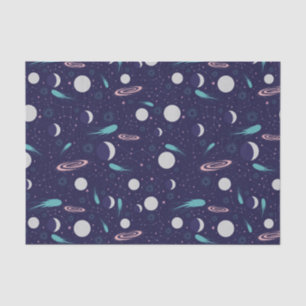 Kids Moon Meteor Black Hole Planet Comet Seidenpapier
