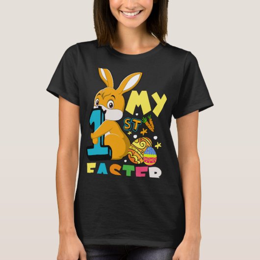 Kids My 1st Easter Bunny Christian Easter Day T-Shirt (Vorderseite)