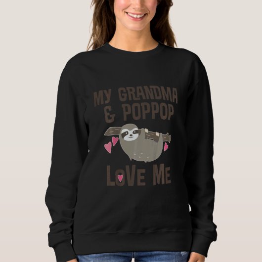 Kids My Grandma and PopPop Love Me Grandchild Slot Sweatshirt (Vorderseite)