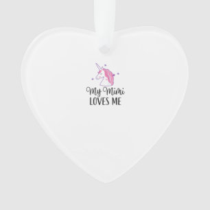 Kids My Mimi liebt mich Mädchen Einhorn Enkelin T Ornament