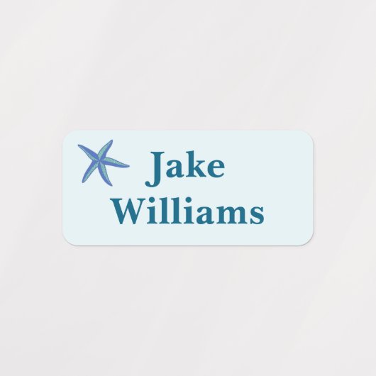 Kids' Name Clothing School Labels with Starfish Etiketten (Design 1)