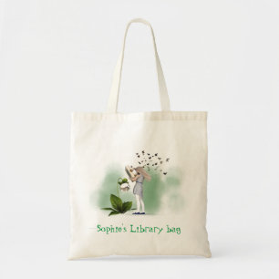 Kid's Name niedliche whimsical Büchertasche Tragetasche