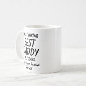 Kids-Namen hinzufügen - Fair Dinkum BEST DADDY in Kaffeetasse (Vorderseite Links)