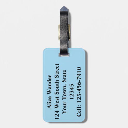 Kids Narwhale Gepäckanhänger (Rückseite vertikal)