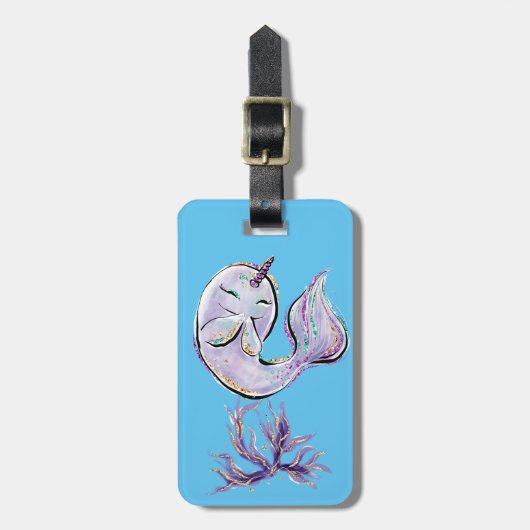 Kids Narwhale Gepäckanhänger (Vorderseite vertikal)