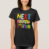Kids Next Stop 3rd Grade First Day Of School Hello T-Shirt (Vorderseite)