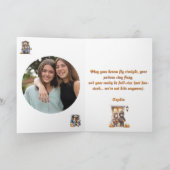 Kids Niedlich Funny modern Foto Halloween Karten (Innenseite)