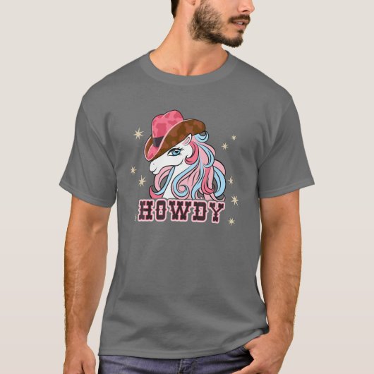 Kids Niedlich Horse Cowgirl Western Southern Girls T-Shirt (Vorderseite)