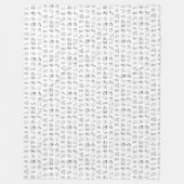 Kids Niedlich Monochorme Miniatur Tierart Fleecedecke (Vorderseite)