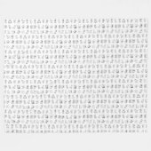 Kids Niedlich Monochorme Miniatur Tierart Fleecedecke (Vorderseite (Horizontal))