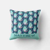 Kids Niedlich Monster Personalisiert Throw Kissen (Rückseite)