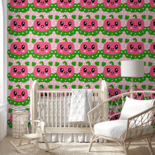 Kids Niedlich Pink Pumpkin Pattern Tapete