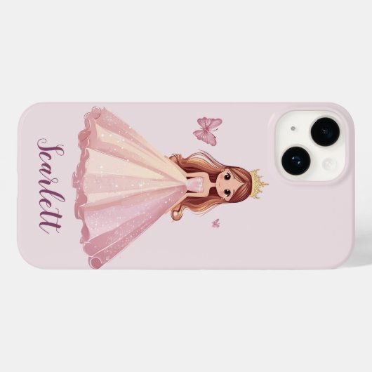 Kids Niedlich Princess Sparkle Personalisiert Case-Mate iPhone Hülle (Rückseite (Horizontal))