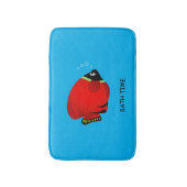 Kids Niedlich Red Fish on Blue Badematte (Vorderseite Vertikal)