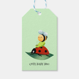 Kids Niedlich Red Ladybug Bee Insekt auf grünem Bl Geschenkanhänger