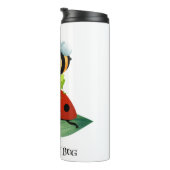 Kids Niedlich Red Ladybug Bee Insekt auf grünem Bl Thermosbecher (Nach rechts gedreht)