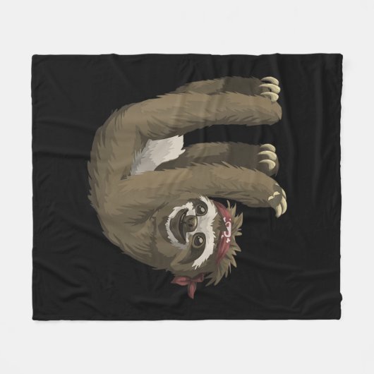Kids Niedlich Sloth Retro Sloths T-Shirt Fleecedecke (Vorderseite (Horizontal))