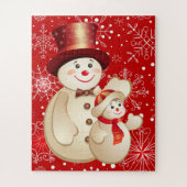 Kids Niedlich Snowman Puzzle (Vertikal)