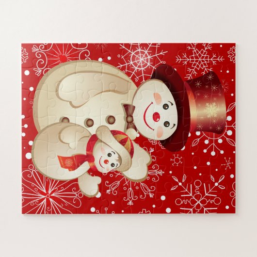 Kids Niedlich Snowman Puzzle (Horizontal)