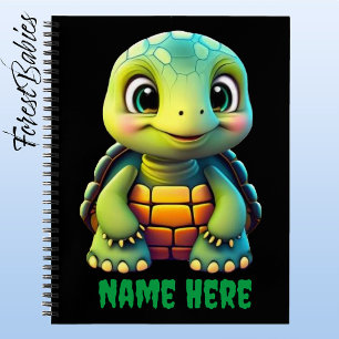 Kid's Niedlich Tortoise Turtle Animal Cartoon Grap Notizblock