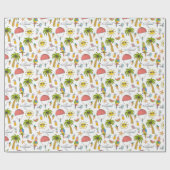 Kids Niedlich Tropical Vacacation Adventure Geschenkpapier (Flach)