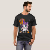 Kids Niedlich Unicorn Hexenhut Pumpkin Halloween L T-Shirt (Vorne ganz)