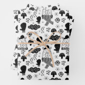 Kids Niedlich Winterbär Hat Mitten Schneekonwolke Geschenkpapier Set (Beispiel)