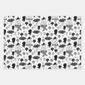 Kids Niedlich Winterbär Hat Mitten Schneekonwolke Geschenkpapier Set (Vorderseite)