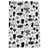 Kids Niedlich Winterbär Hat Mitten Schneekonwolke Mittlere Geschenktüte (Vorderseite)