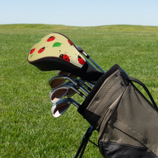 Kids Niedliche Lady Bug & Green verlass Muster Ver Golf Headcover (In SItu)