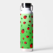 Kids Niedliche Lady Bug & Green verlass Muster Ver Trinkflasche (Vorne)