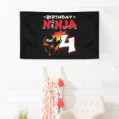Kids Ninja Birthday Party Gift - 4 Jahre Old Banner (Insitu)