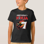 Kids Ninja Birthday Party Gift - 7 Jahre Old T-Shirt (Vorderseite)