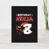 Kids Ninja Birthday Party Gift - 8 Jahre Old Karte (Vorderseite)