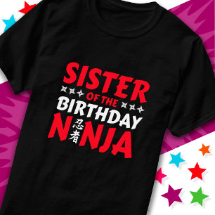 Kids Ninja Party Karate Schwester von Birthday Nin T-Shirt