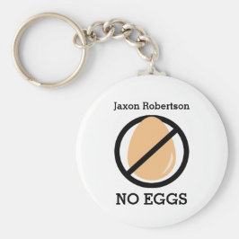 Kids No Eggs Allergiealarm Personalisiert Schlüsselanhänger
