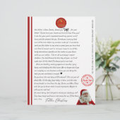 Kid's North Pole Comfirmation Letter From Santa (Stehend Vorderseite)