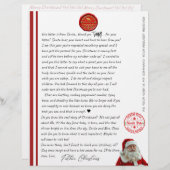 Kid's North Pole Comfirmation Letter From Santa (Vorne/Hinten)