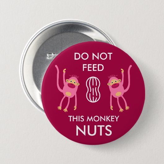 Kids Nut Allergy Warning Button (Vorne & Hinten)