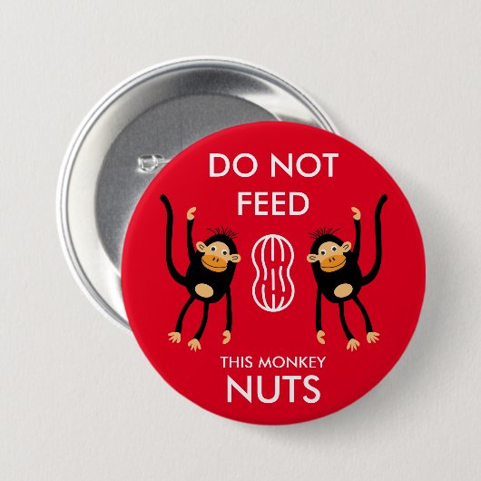 Kids Nut Allergy Warning Button (Vorne & Hinten)