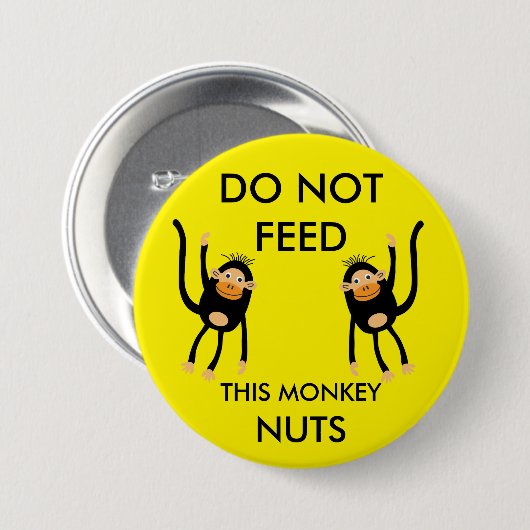 Kids Nut Allergy Warning Button (Vorne & Hinten)