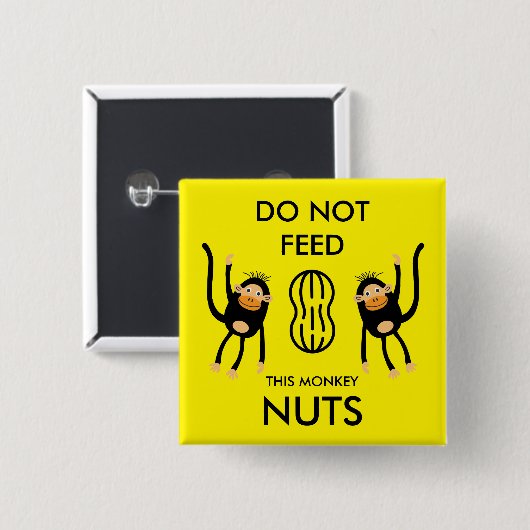 Kids Nut Allergy Warning Button (Vorne & Hinten)