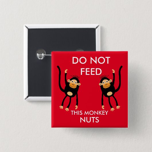 Kids Nut Allergy Warning Button (Vorne & Hinten)