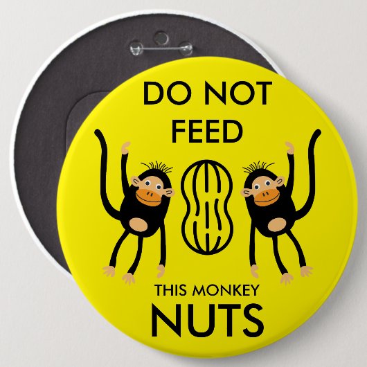 Kids Nut Allergy Warning Button (Vorne & Hinten)