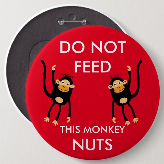 Kids Nut Allergy Warning Button (Vorne & Hinten)