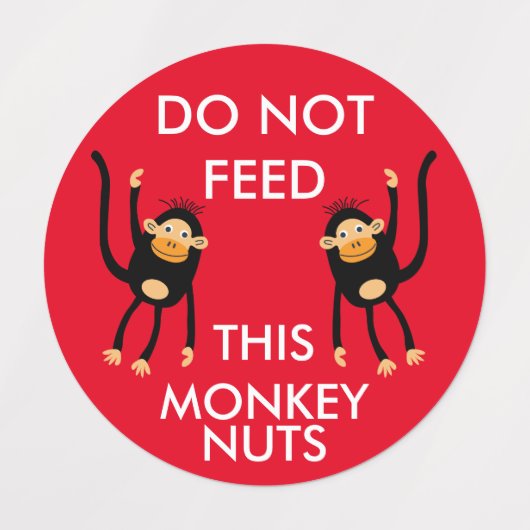 Kids Nut Allergy Warning Etiketten (Design 2)