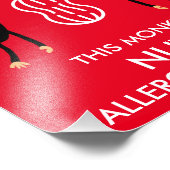 Kids Nut Allergy Warning Fotodruck (Ecke)