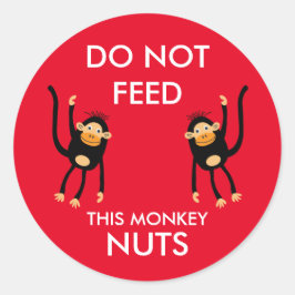 Kids Nut Allergy Warning Runder Aufkleber