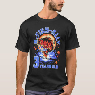 Kids O-Fish-Ally 3 Jahre alt, Kinder 3. Geburtstag T-Shirt